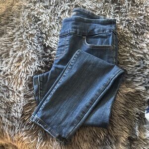 Lee Women's Skinny Jeans in Dark Blue Denim used size 12 Long